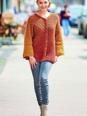 Häkeljacke Corner to Corner