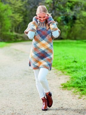 Pullunder Tartan-Style mit Stulpen